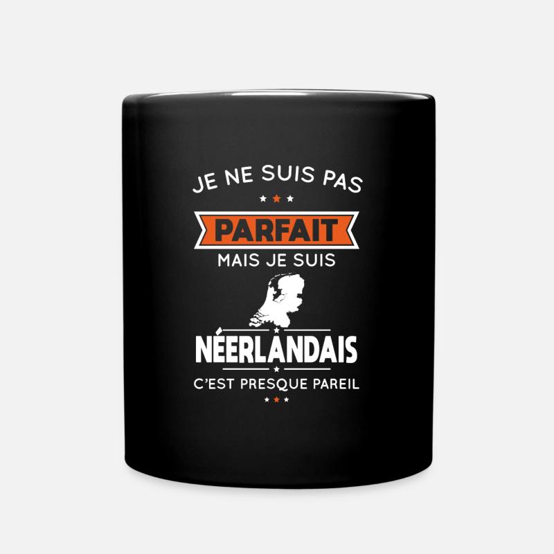 Je ne suis pas parfait mais je suis Néerlandais - Mug uni - noir