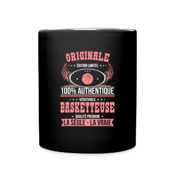 Authentique et véritable basketteuse - Originale - Mug uni - noir - Devant
