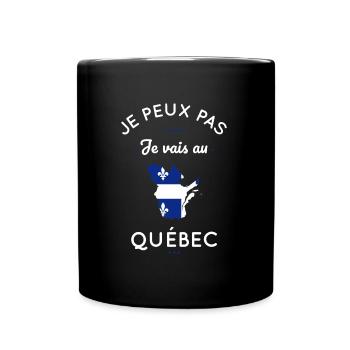 Je peux pas je vais au Québec - Mug uni - noir - Devant