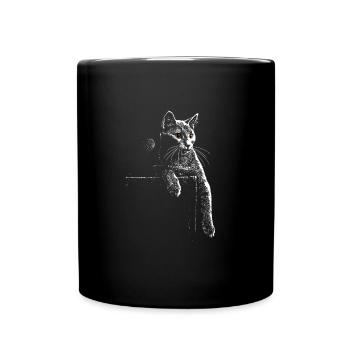 Carthusian cat at night - Full Colour Mug - black - Front