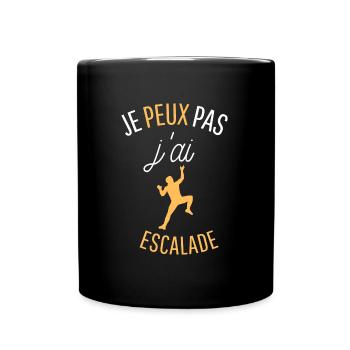 je peux pas j'ai escalade - Mug uni - noir - Devant