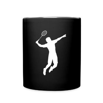 Badminton Silhouette Badminton Player Badminton - Full Colour Mug - black - Front