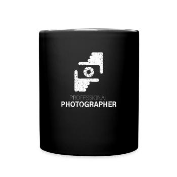 Profi Fotograf - Tasse einfarbig - Schwarz - Vorne