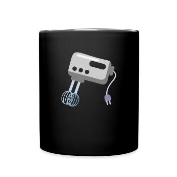 Whisk Electric Kitchen Appliance - Full Colour Mug - black - Front