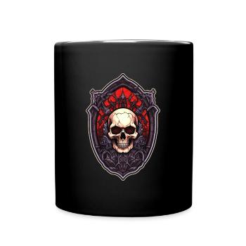 Gothique Crâne Mystique Horreur Skull Emblème - Mug uni - noir - Devant