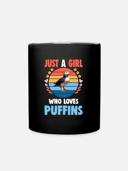 Juste une fille qui aime les macareux - Mug uni - noir