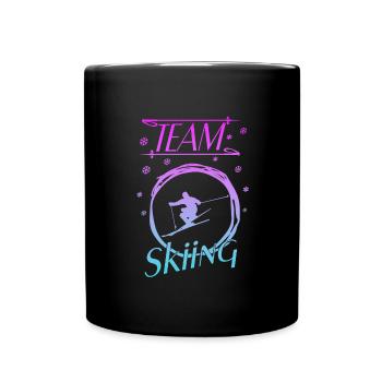 Skiing - Tasse einfarbig - Schwarz - Vorne