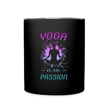 YOGA - Tasse einfarbig - Schwarz - Vorne