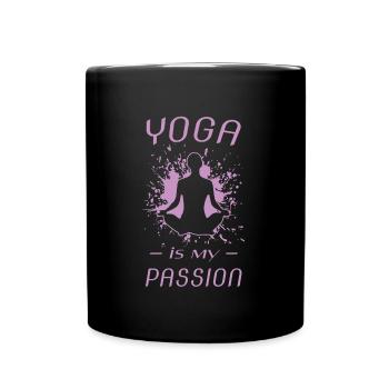 YOGA - Tasse einfarbig - Schwarz - Vorne