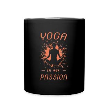 YOGA - Tasse einfarbig - Schwarz - Vorne