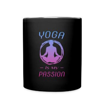 YOGA - Tasse einfarbig - Schwarz - Vorne