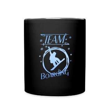 team boarding - Tasse einfarbig - Schwarz - Vorne