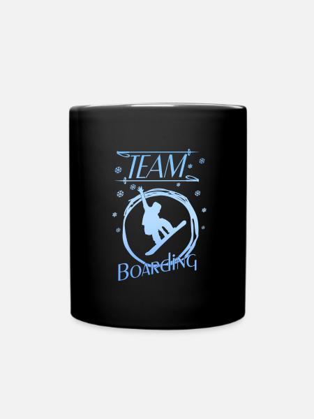 team boarding - Tasse einfarbig - Schwarz