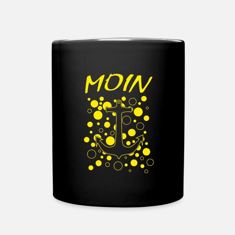 moin moin - Tasse einfarbig - Schwarz