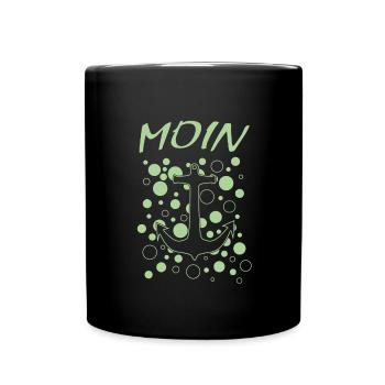 Moin - Tasse einfarbig - Schwarz - Vorne