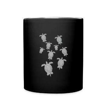 Schildkröten - Tasse einfarbig - Schwarz - Vorne
