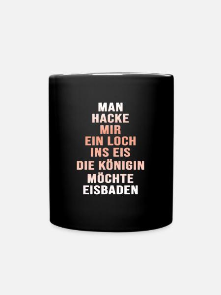 Eisbade-Königin winterbad winterharte Eisbaderin - Tasse einfarbig - Schwarz
