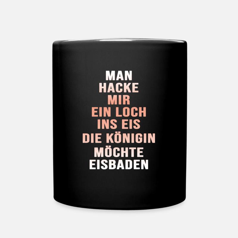 Eisbade-Königin winterbad winterharte Eisbaderin - Tasse einfarbig - Schwarz