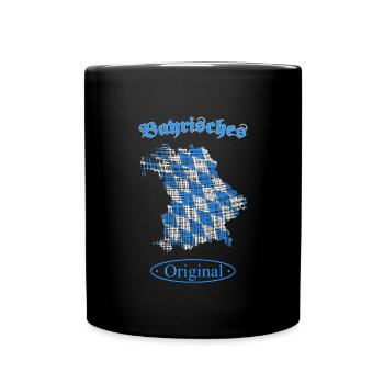 Bayern, bayrisches original - Tasse einfarbig - Schwarz - Vorne