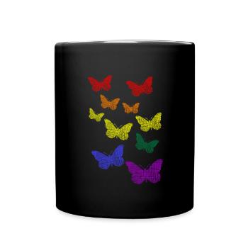 LGBT Pride Butterflies - Tasse einfarbig - Schwarz - Vorne