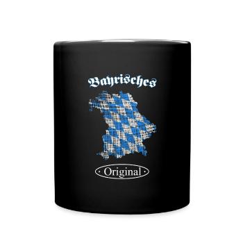 Bayern Spruch Bavaria - Tasse einfarbig - Schwarz - Vorne