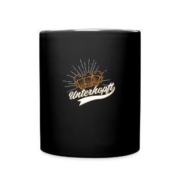 Bier Unterhopft Hopfen Biertrinker Geschenk Weizen - Tasse einfarbig - Schwarz - Vorne