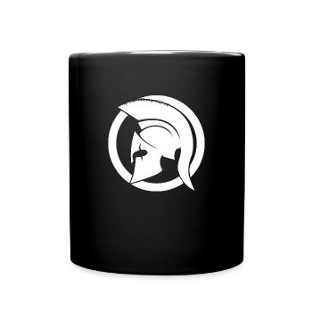 Weißer Spartaner - Tasse einfarbig - Schwarz - Vorne