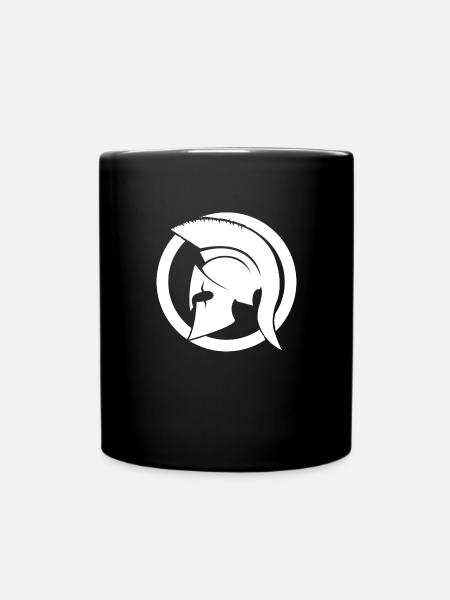 Spartan blanc - Mug uni - noir