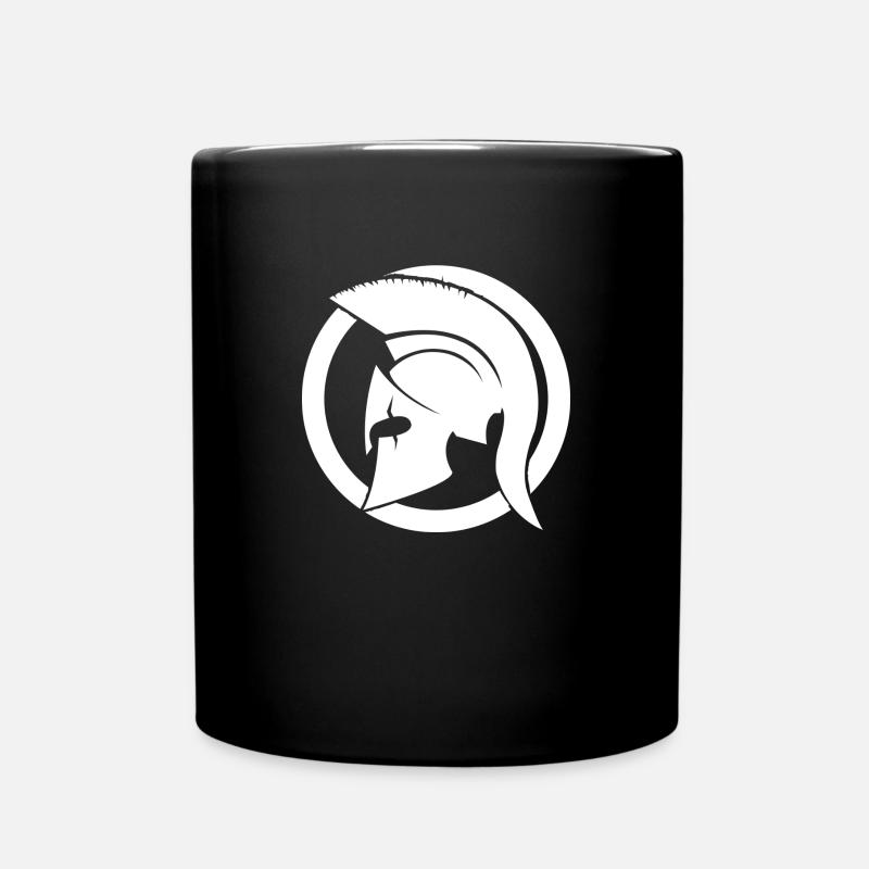 Spartan blanc - Mug uni - noir