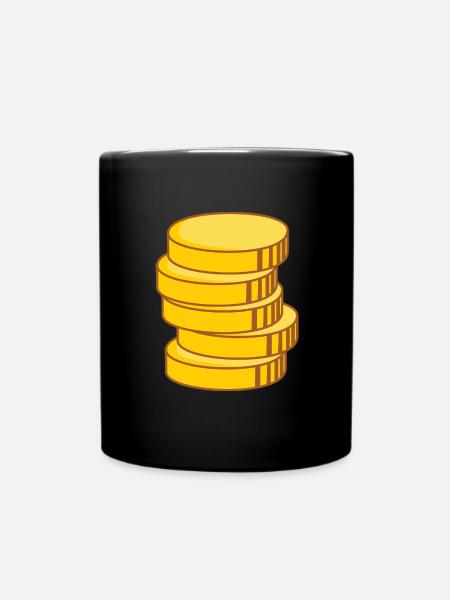 Geld - Tasse einfarbig - Schwarz