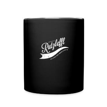 Rutzleffl - Oberlausitz Fanshirt - Tasse einfarbig - Schwarz - Vorne