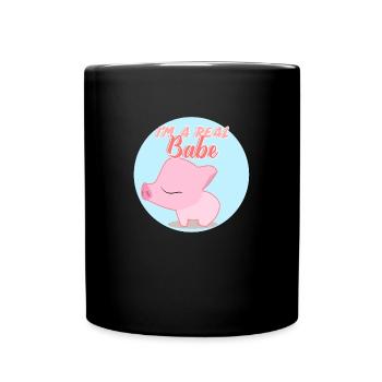 Im a real baby Im a real babe - Full Colour Mug - black - Front
