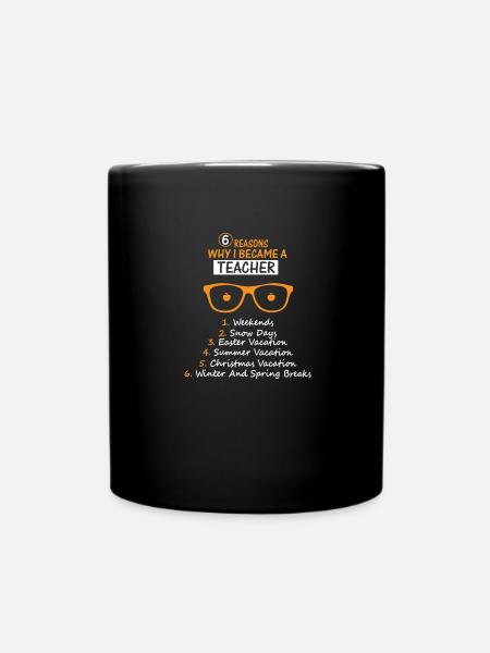 Teacher funny Why did I become a teacher? - Full Colour Mug - black