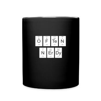 Periodic Table Gift Nerd - Full Colour Mug - black - Front