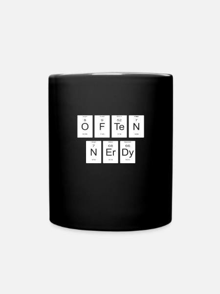 Periodic Table Gift Nerd - Full Colour Mug - black