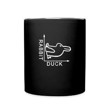 Rabbit duck duck bunny graph - Full Colour Mug - black - Front