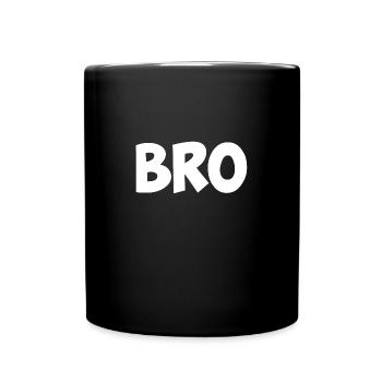 Bro Schriftzug - Tasse einfarbig - Schwarz - Vorne