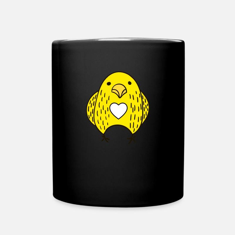 cute chicken heart gift - Full Colour Mug - black