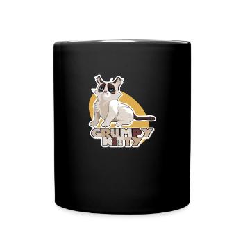 Grumpy Kitty Shirt - Full Colour Mug - black - Front