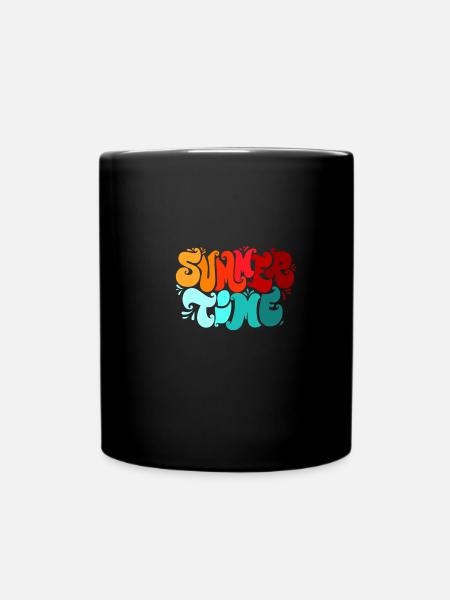Été heure d'été - typographie - Mug uni - noir