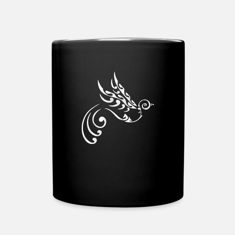 Maori tatouage oiseau liberté blanc - Mug uni - noir