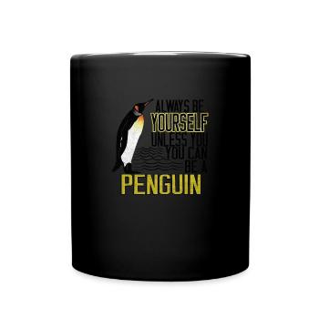 manchot - Mug uni - noir - Devant