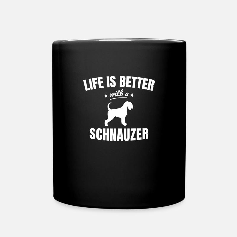 Schnauzer - Tasse einfarbig - Schwarz