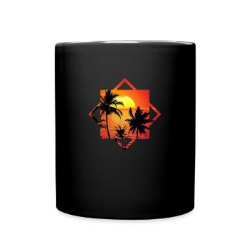 coucher du soleil - Mug uni - noir - Devant
