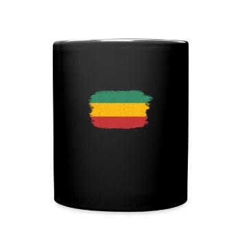 Cannabis Rasta Reggae Hanf Kiffen Geschenk - Tasse einfarbig - Schwarz - Vorne
