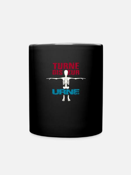 Turne bis zur Urne black - Tasse einfarbig - Schwarz
