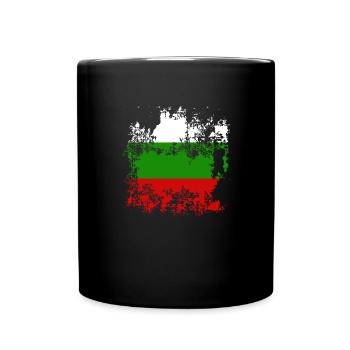 Drapeau Bulgarie vintage - Mug uni - noir - Devant