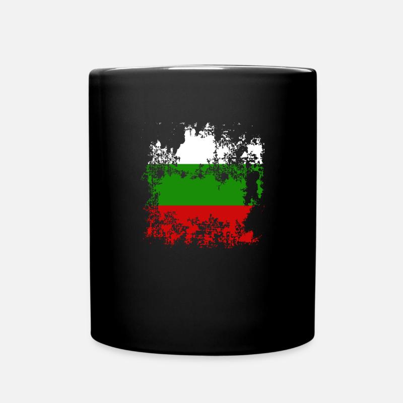 Flag Bulgaria vintage - Full Colour Mug - black