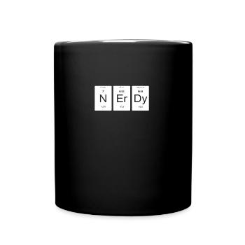 nerdy periodic table gift nerd - Full Colour Mug - black - Front