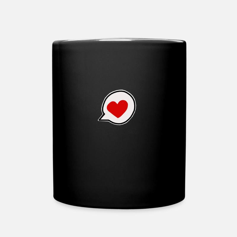cœur - Mug uni - noir